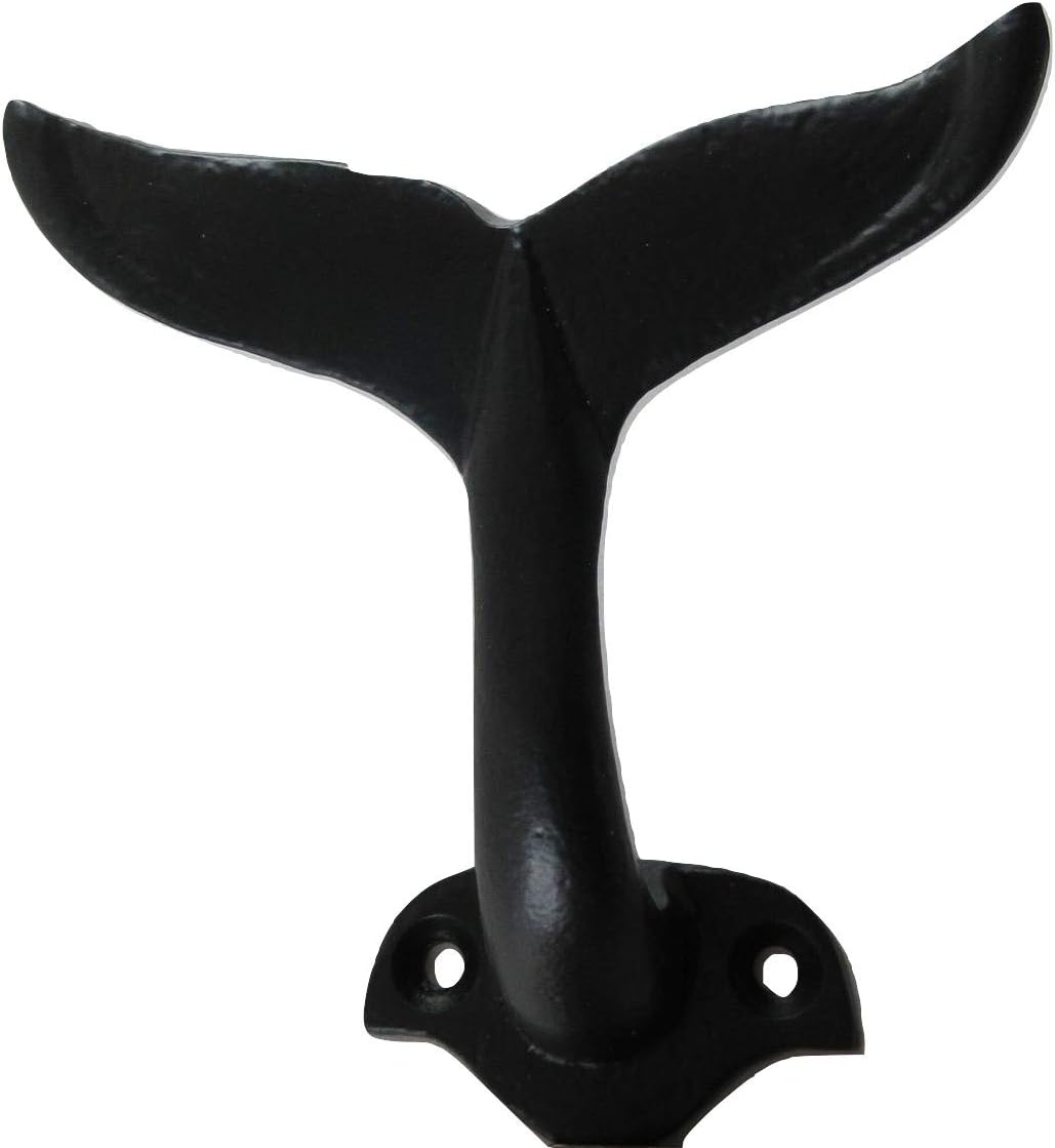 UD Cast Iron Whale Tail Hook Nautical Decor